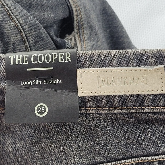 NWT Blank NYC The Cooper Women's Gray Jeans with Cream Stripes size 25 - Picture 12 of 14